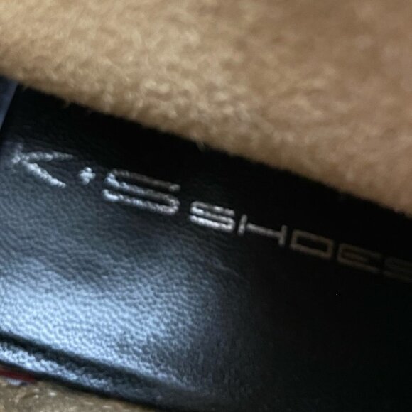 Vintage K Shoes Deep Red Suede Square Toe Ankle Boots Booties UK6 - Picture 12 of 13